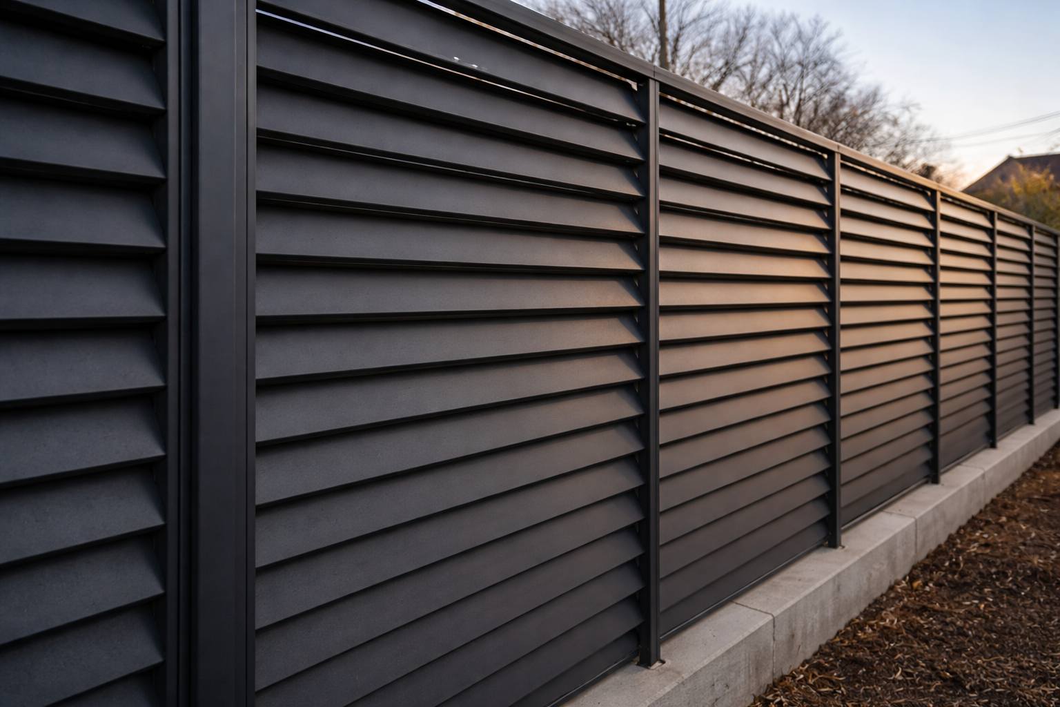 Забор «Еврожалюзи» S на коммерческом объекте